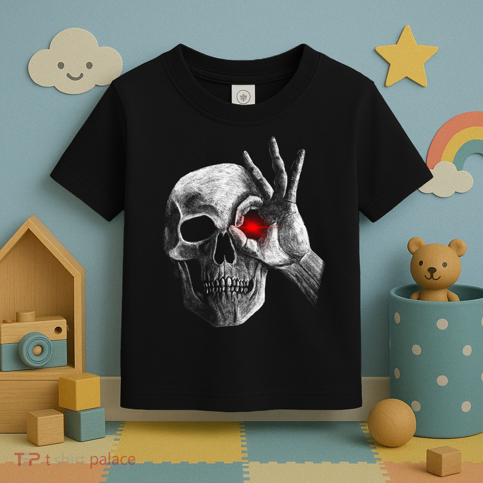 Skeleton Glowing Eye Toddler T-Shirt