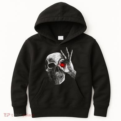 Skeleton Glowing Eye Kids Hoodie