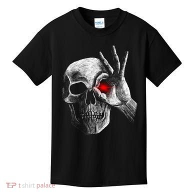 Skeleton Glowing Eye Kids T-Shirt