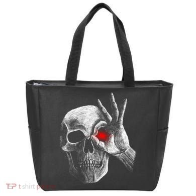 Skeleton Glowing Eye Tote Bag