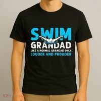 Swim Grandad Funny Swimming Grandad Of A Swimmer Grandad T-Shirt thumb 3