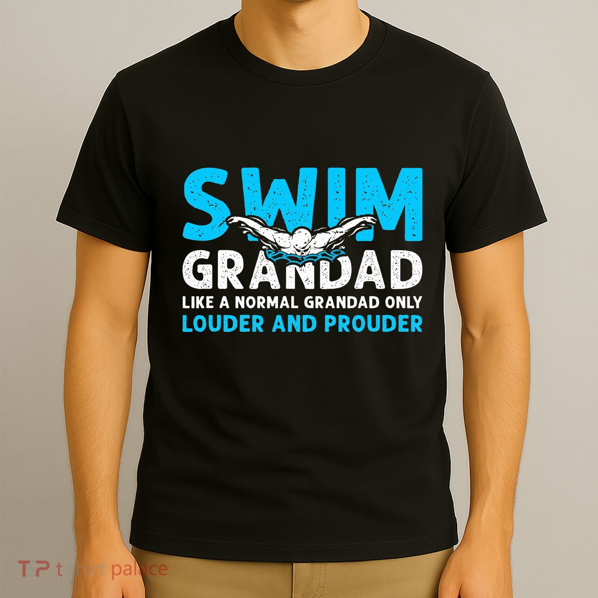Swim Grandad Funny Swimming Grandad Of A Swimmer Grandad T-Shirt