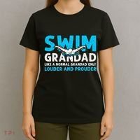 Swim Grandad Funny Swimming Grandad Of A Swimmer Grandad T-Shirt thumb 4