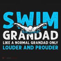 Swim Grandad Funny Swimming Grandad Of A Swimmer Grandad T-Shirt thumb 7
