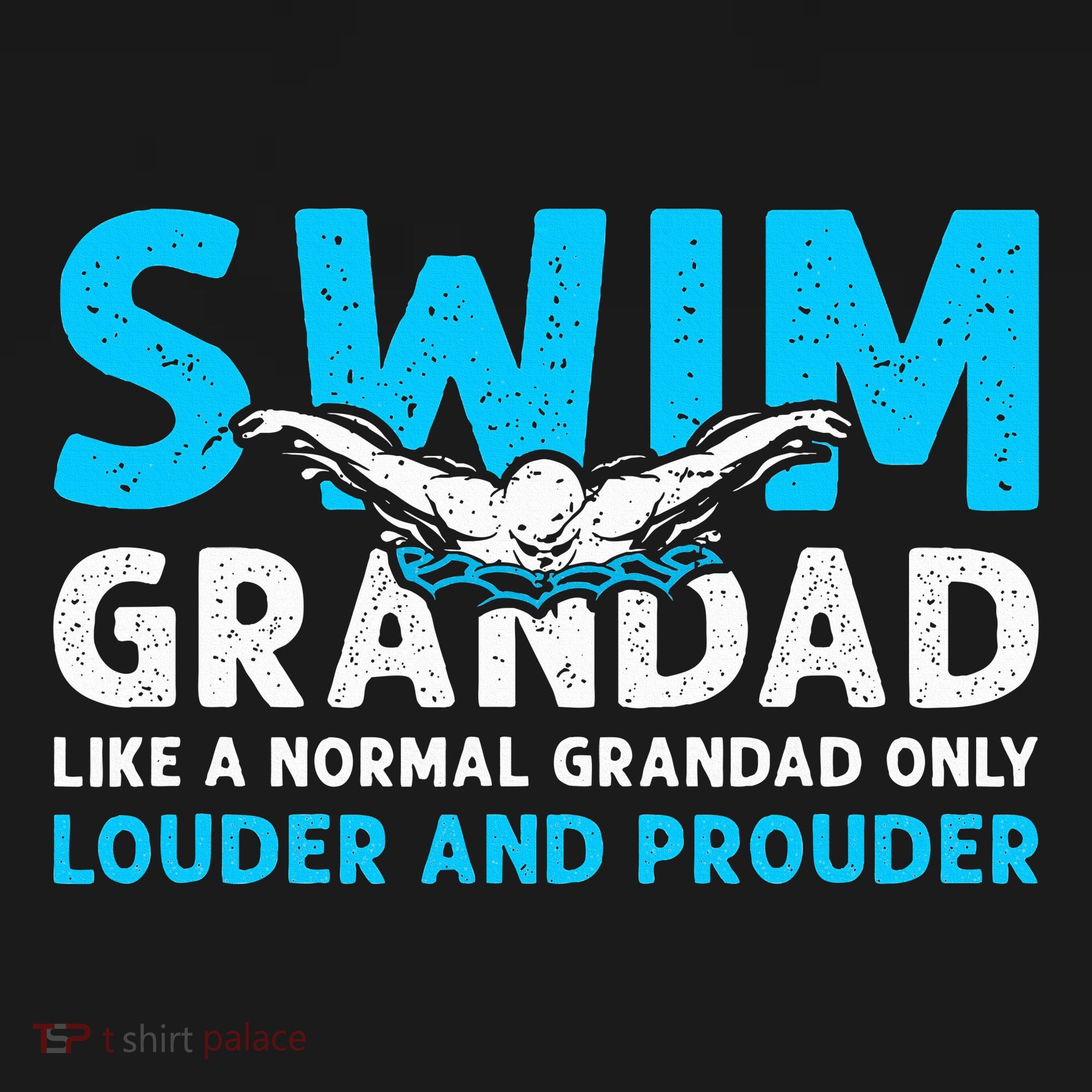 Swim Grandad Funny Swimming Grandad Of A Swimmer Grandad T-Shirt