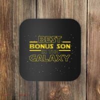 Stepson Gift For Bonus Son Best Bonus Son In Galaxy Coaster thumb 0