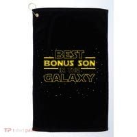 Stepson Gift For Bonus Son Best Bonus Son In Galaxy Golf Towel thumb 0