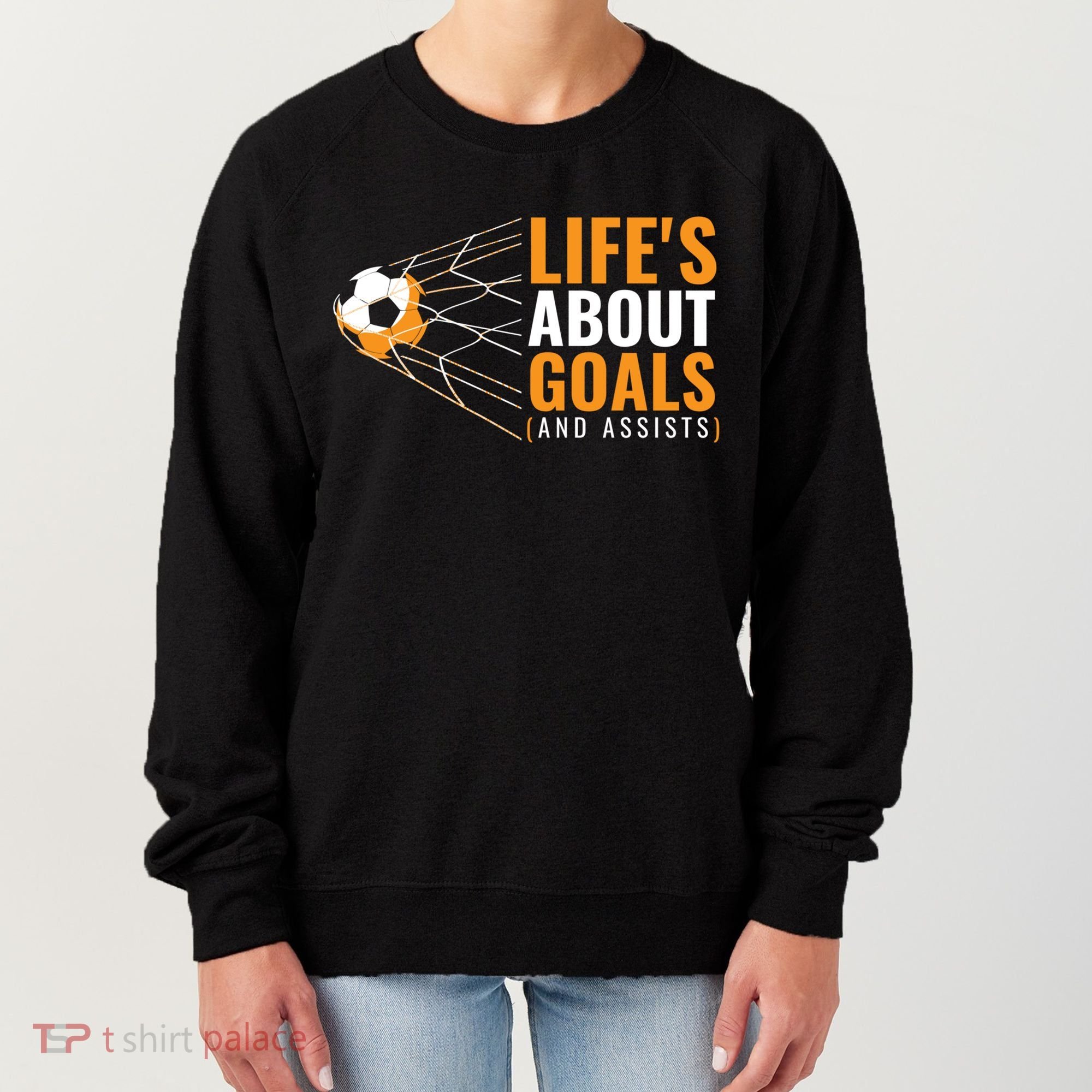 Soccer Gift For Boys 'Life's About Goals' Boys Soccer Gift Women's Sweatshirt