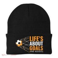Soccer Gift For Boys 'Life's About Goals' Boys Soccer Gift Beanie thumb 0