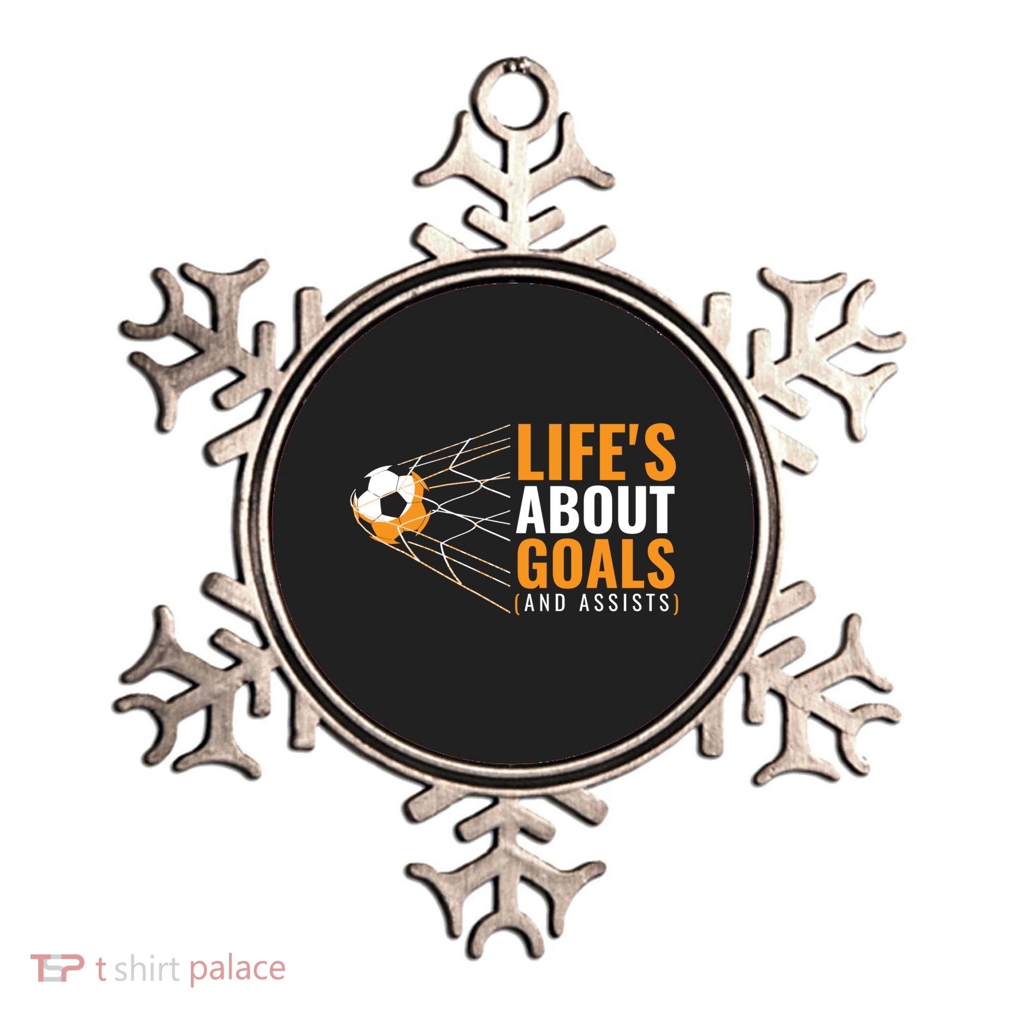 Soccer Gift For Boys 'Life's About Goals' Boys Soccer Gift Ornament