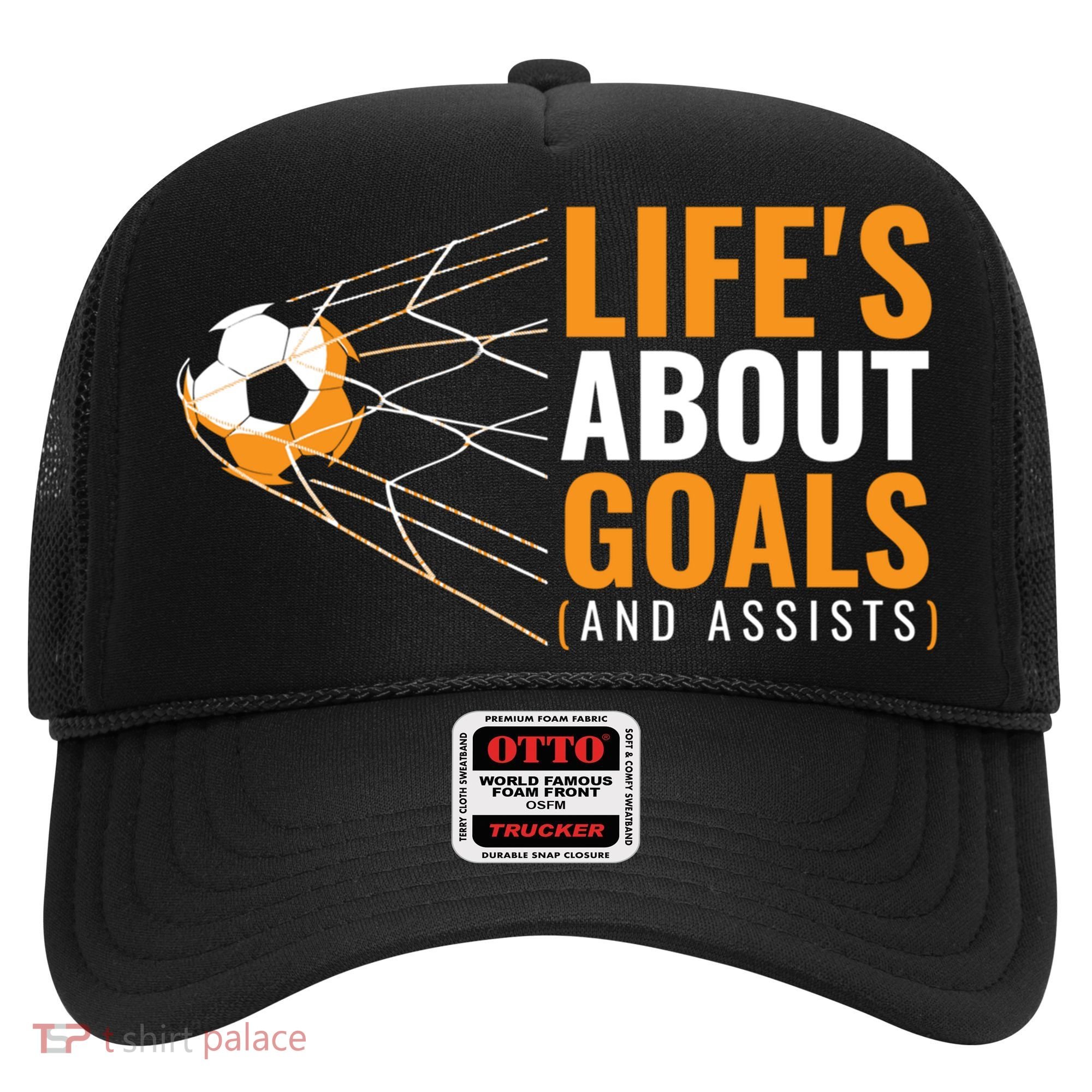 Soccer Gift For Boys 'Life's About Goals' Boys Soccer Gift Hat