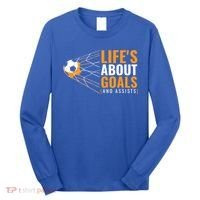 Soccer Gift For Boys 'Life's About Goals' Boys Soccer Gift Long Sleeve Shirt thumb 0