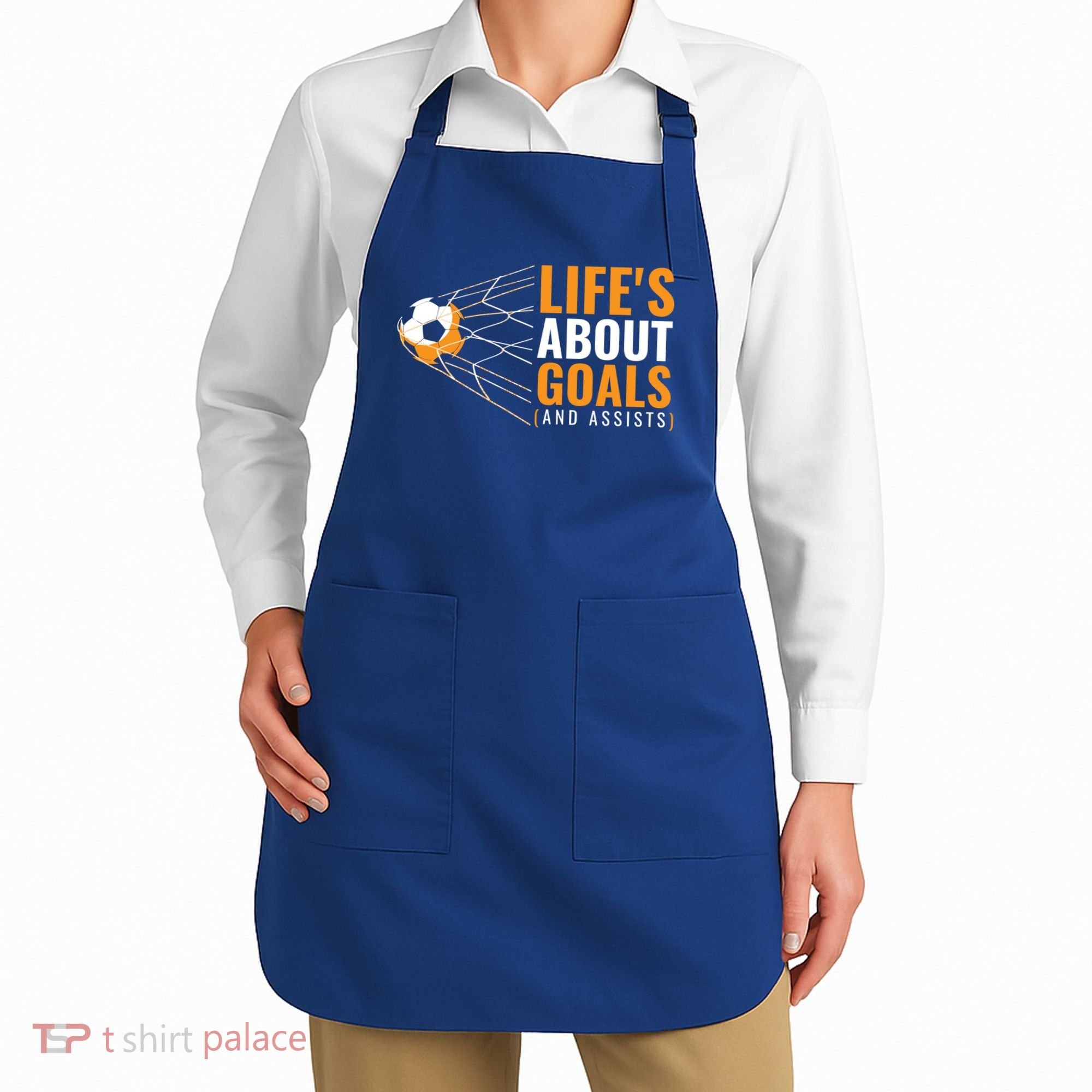 Soccer Gift For Boys 'Life's About Goals' Boys Soccer Gift Apron