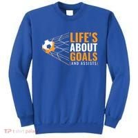 Soccer Gift For Boys 'Life's About Goals' Boys Soccer Gift Sweatshirt thumb 0
