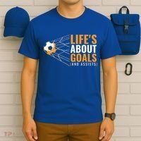 Soccer Gift For Boys 'Life's About Goals' Boys Soccer Gift T-Shirt thumb 6