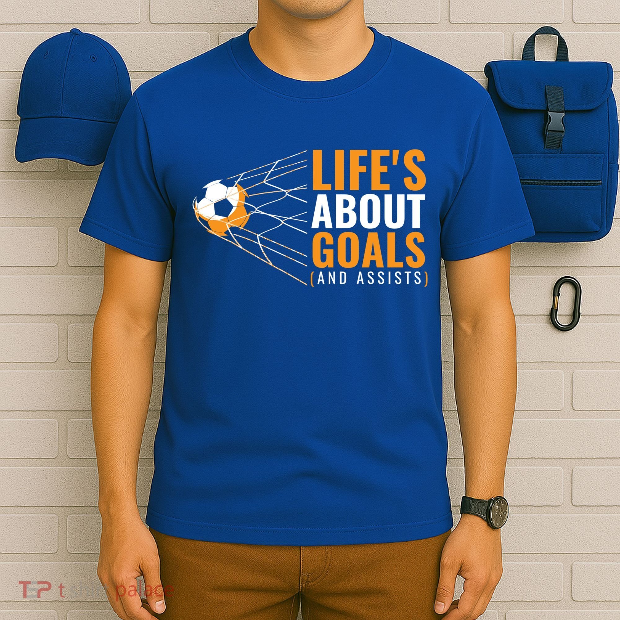 Soccer Gift For Boys 'Life's About Goals' Boys Soccer Gift T-Shirt
