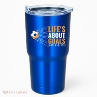 Soccer Gift For Boys 'Life's About Goals' Boys Soccer Gift Tumbler thumb 0