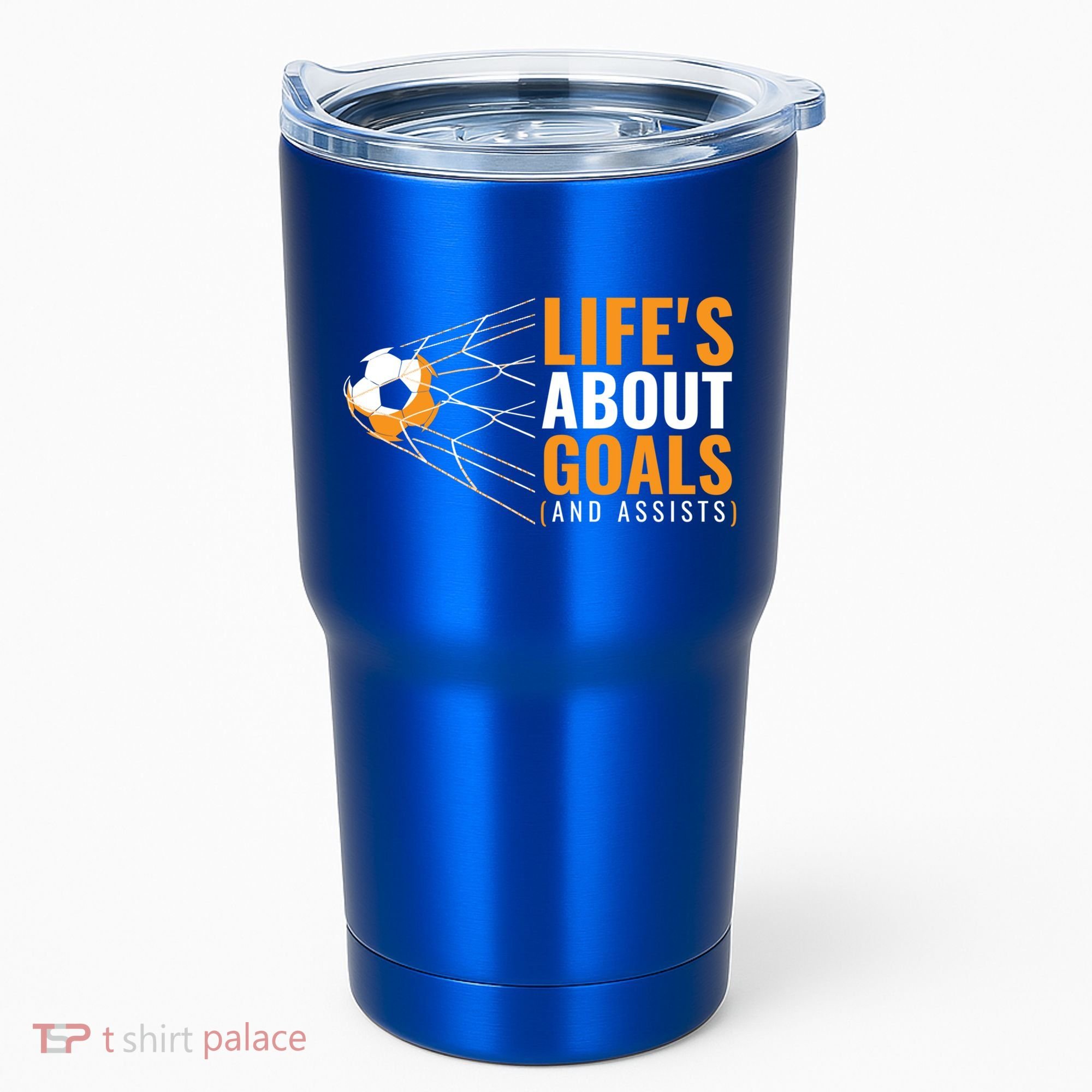 Soccer Gift For Boys 'Life's About Goals' Boys Soccer Gift Tumbler