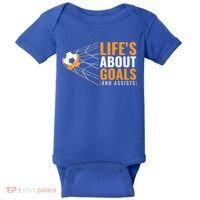 Soccer Gift For Boys 'Life's About Goals' Boys Soccer Gift Baby Bodysuit thumb 0
