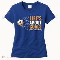 Soccer Gift For Boys 'Life's About Goals' Boys Soccer Gift Women's T-Shirt thumb 0