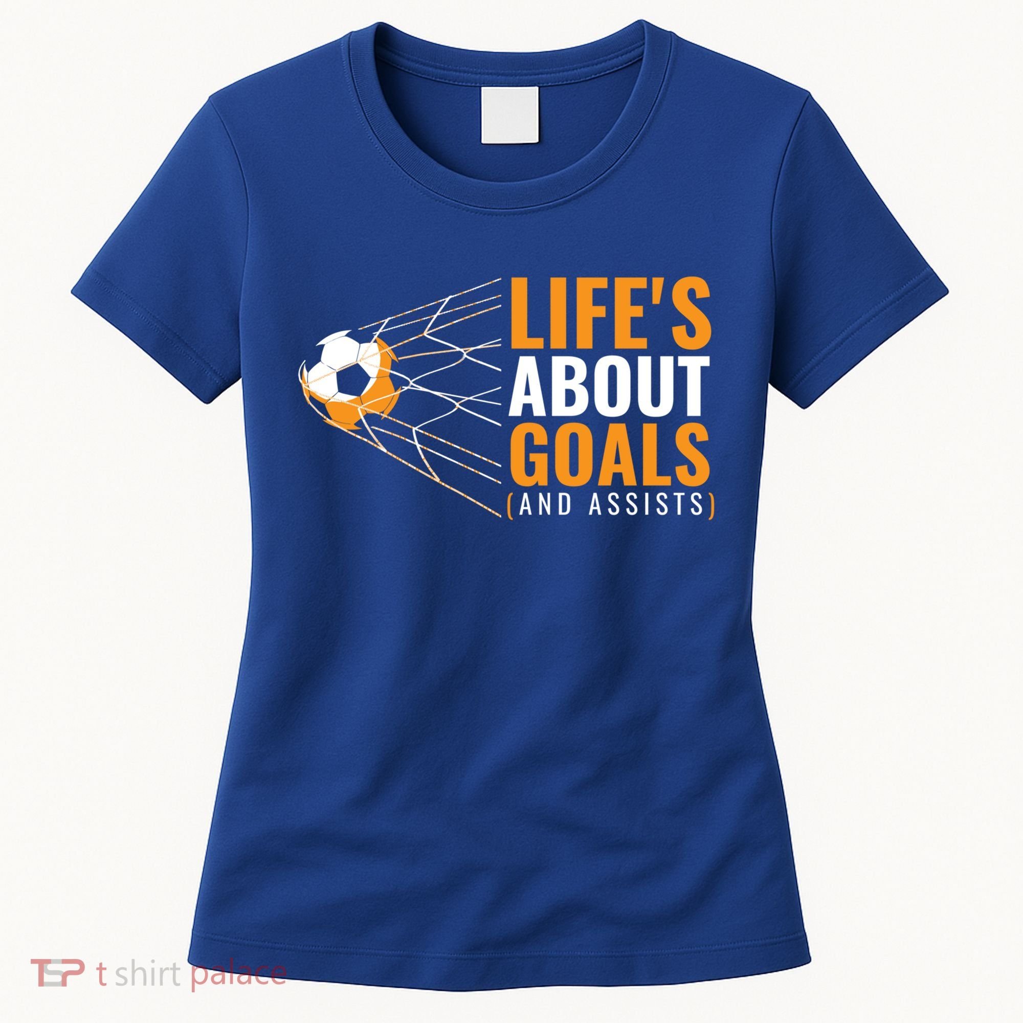 Soccer Gift For Boys 'Life's About Goals' Boys Soccer Gift Women's T-Shirt
