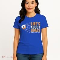 Soccer Gift For Boys 'Life's About Goals' Boys Soccer Gift Women's T-Shirt thumb 4