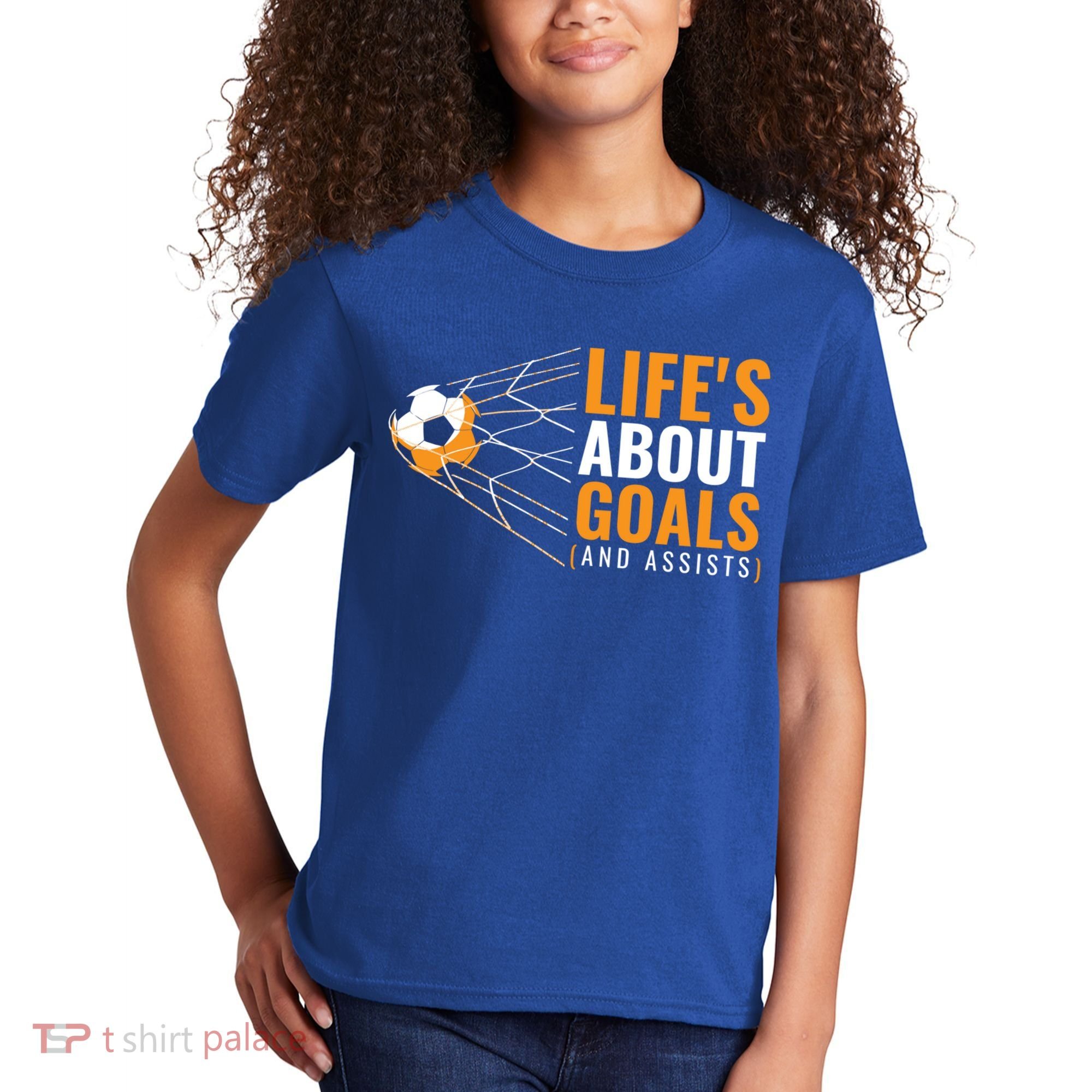 Soccer Gift For Boys 'Life's About Goals' Boys Soccer Gift Kids T-Shirt