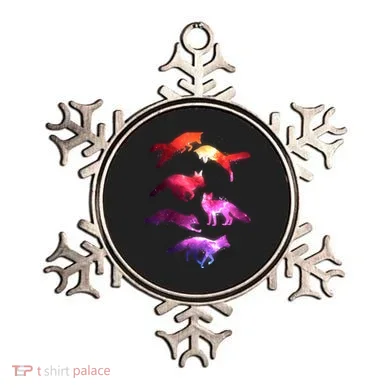 Space Galaxy Foxes Ornament