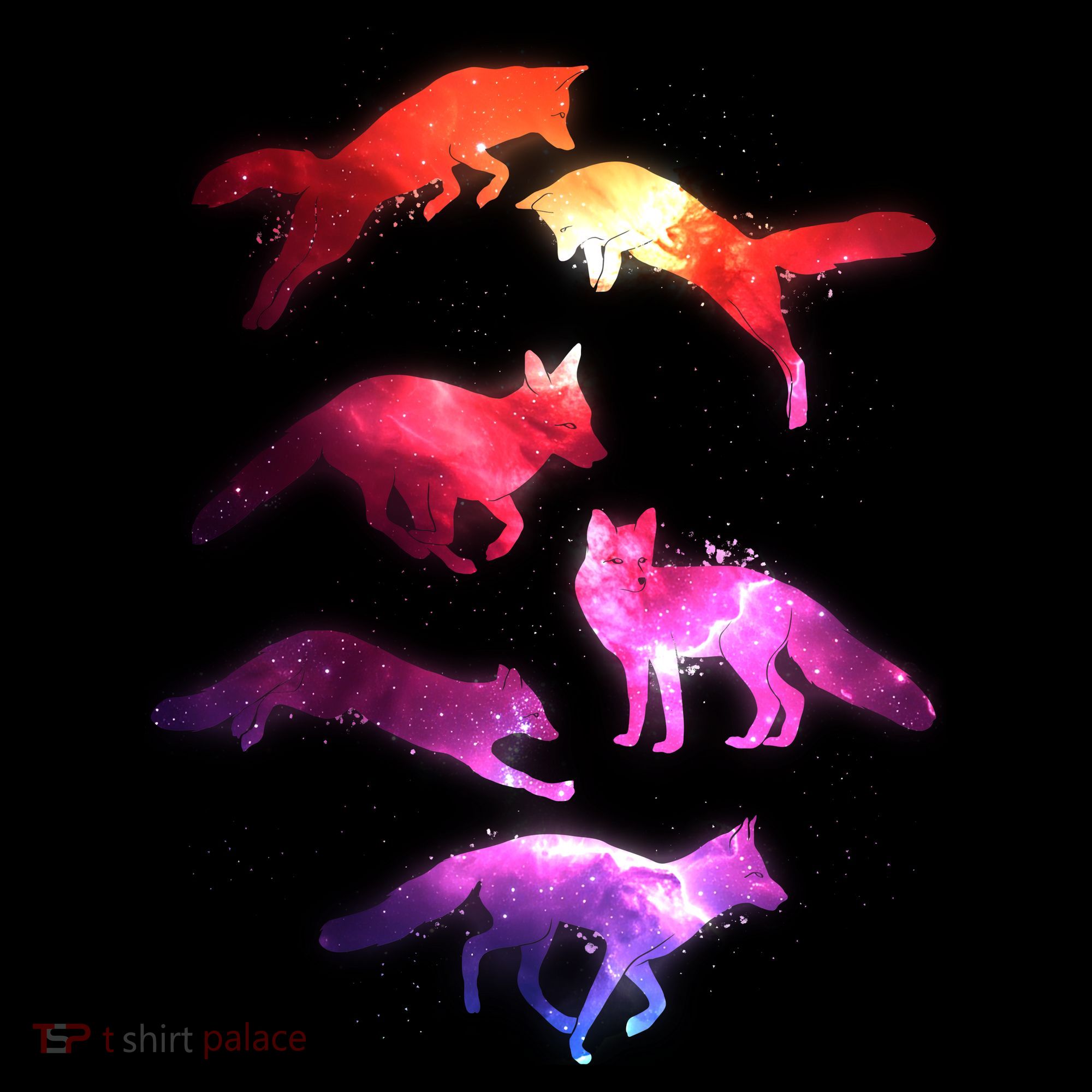 Space Galaxy Foxes Ornament