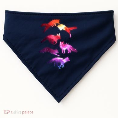 Space Galaxy Foxes USA-Made Doggie Bandana