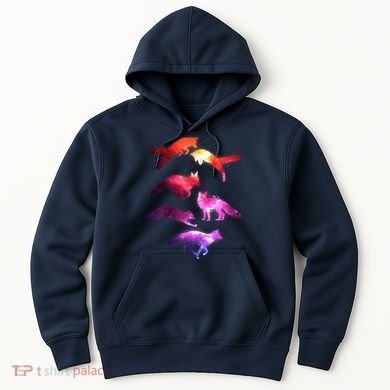 Space Galaxy Foxes Hoodie