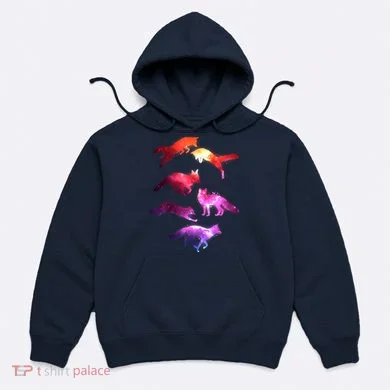 Space Galaxy Foxes Hoodie