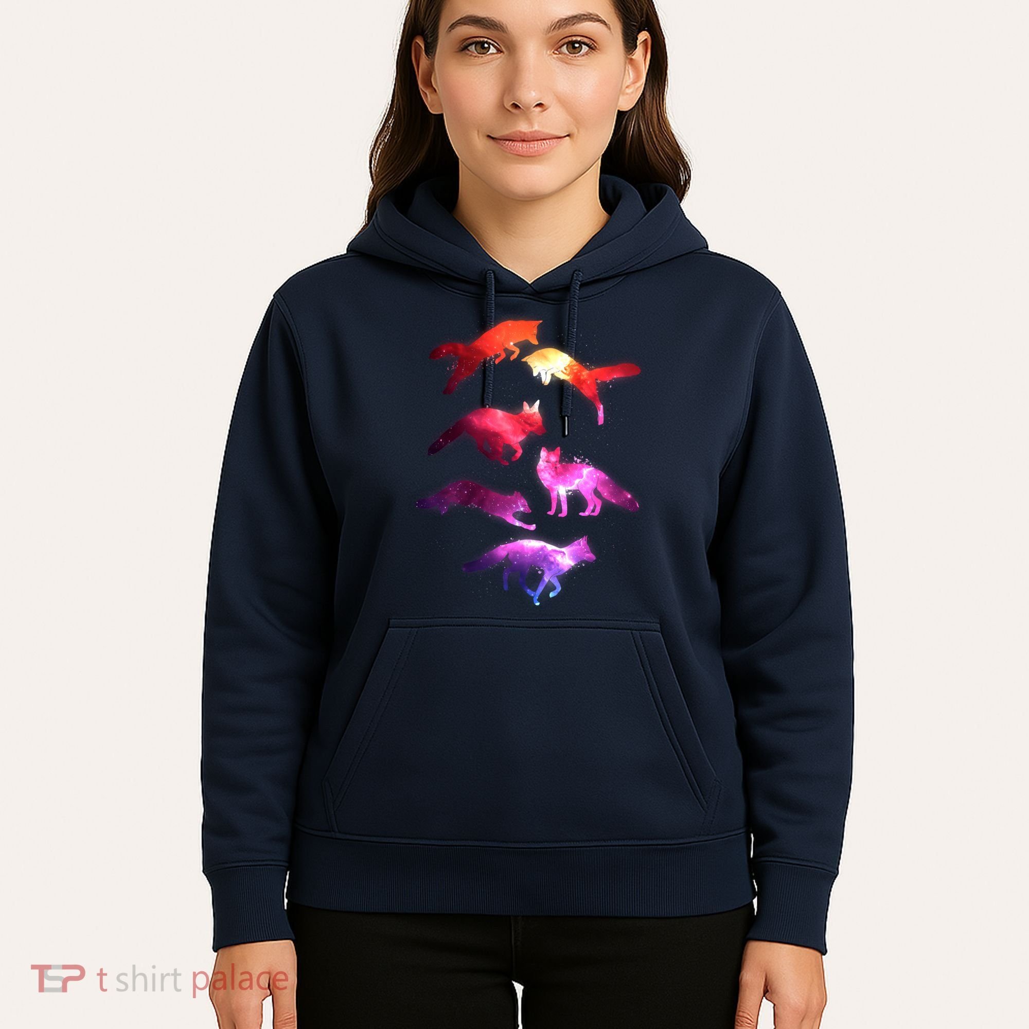 Space Galaxy Foxes Hoodie
