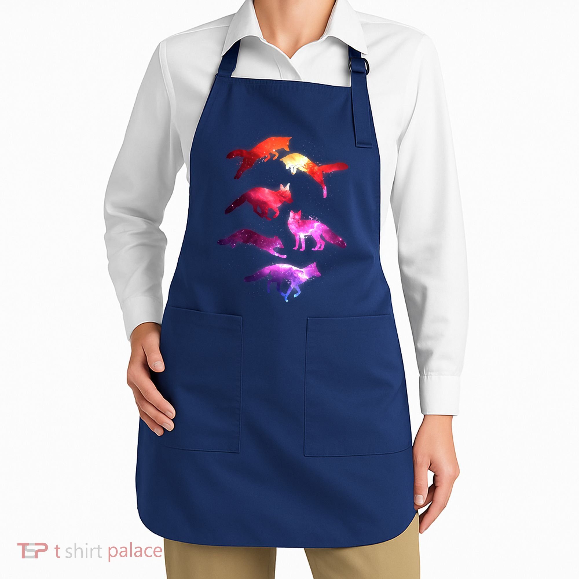 Space Galaxy Foxes Apron