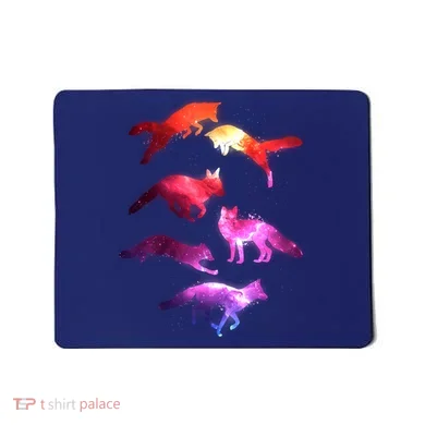 Space Galaxy Foxes Mousepad