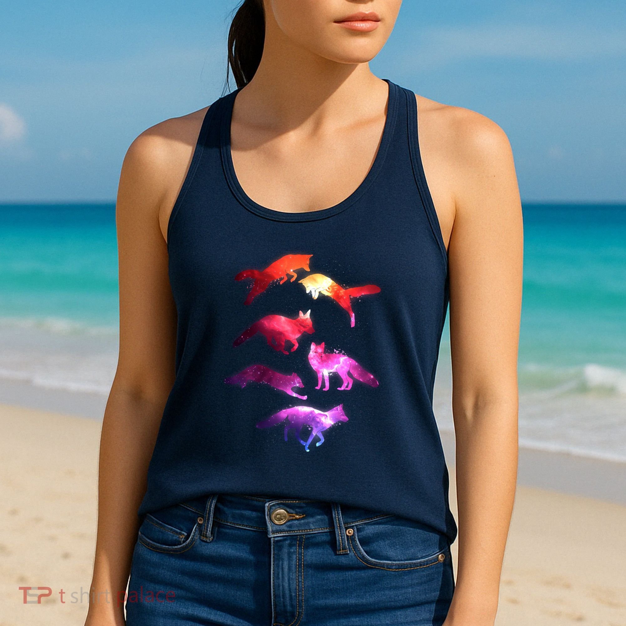 Space Galaxy Foxes Women's Tank Top