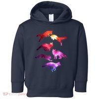 Space Galaxy Foxes Toddler Hoodie thumb 0