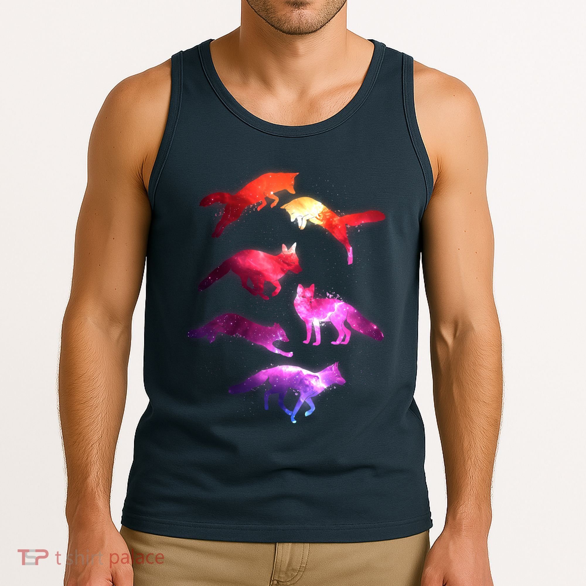 Space Galaxy Foxes Tank Top