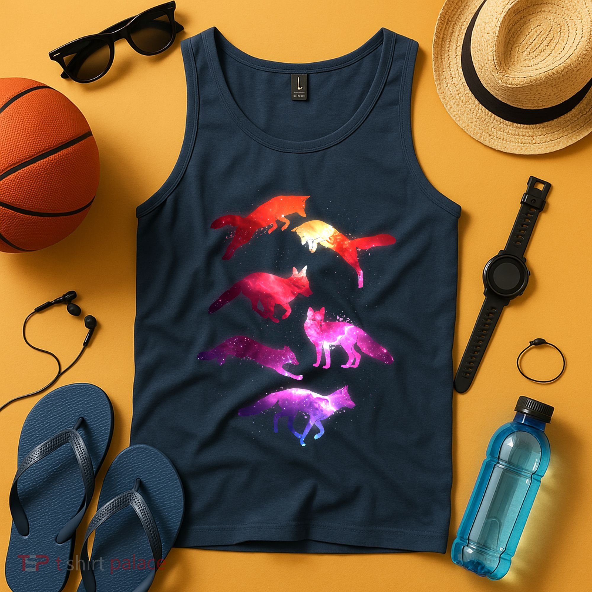 Space Galaxy Foxes Tank Top