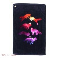 Space Galaxy Foxes Golf Towel thumb 0