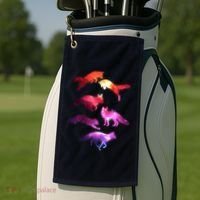 Space Galaxy Foxes Golf Towel thumb 2