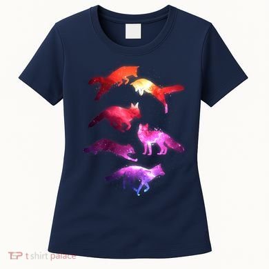 Space Galaxy Foxes Women's T-Shirt