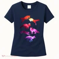Space Galaxy Foxes Women's T-Shirt thumb 0