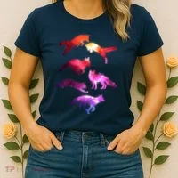 Space Galaxy Foxes Women's T-Shirt thumb 2