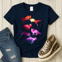 Space Galaxy Foxes Women's T-Shirt thumb 3