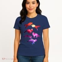 Space Galaxy Foxes Women's T-Shirt thumb 4