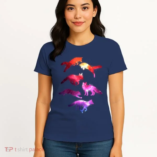 Space Galaxy Foxes Women's T-Shirt