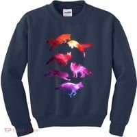 Space Galaxy Foxes Kids Sweatshirt thumb 0