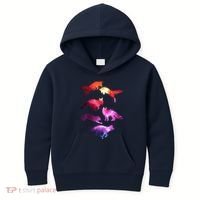Space Galaxy Foxes Kids Hoodie thumb 0
