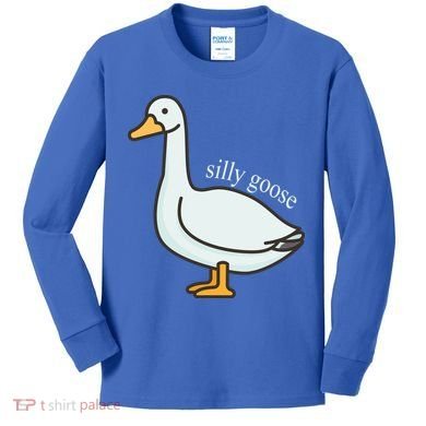 Silly Goose Funny Kids Long Sleeve Shirt